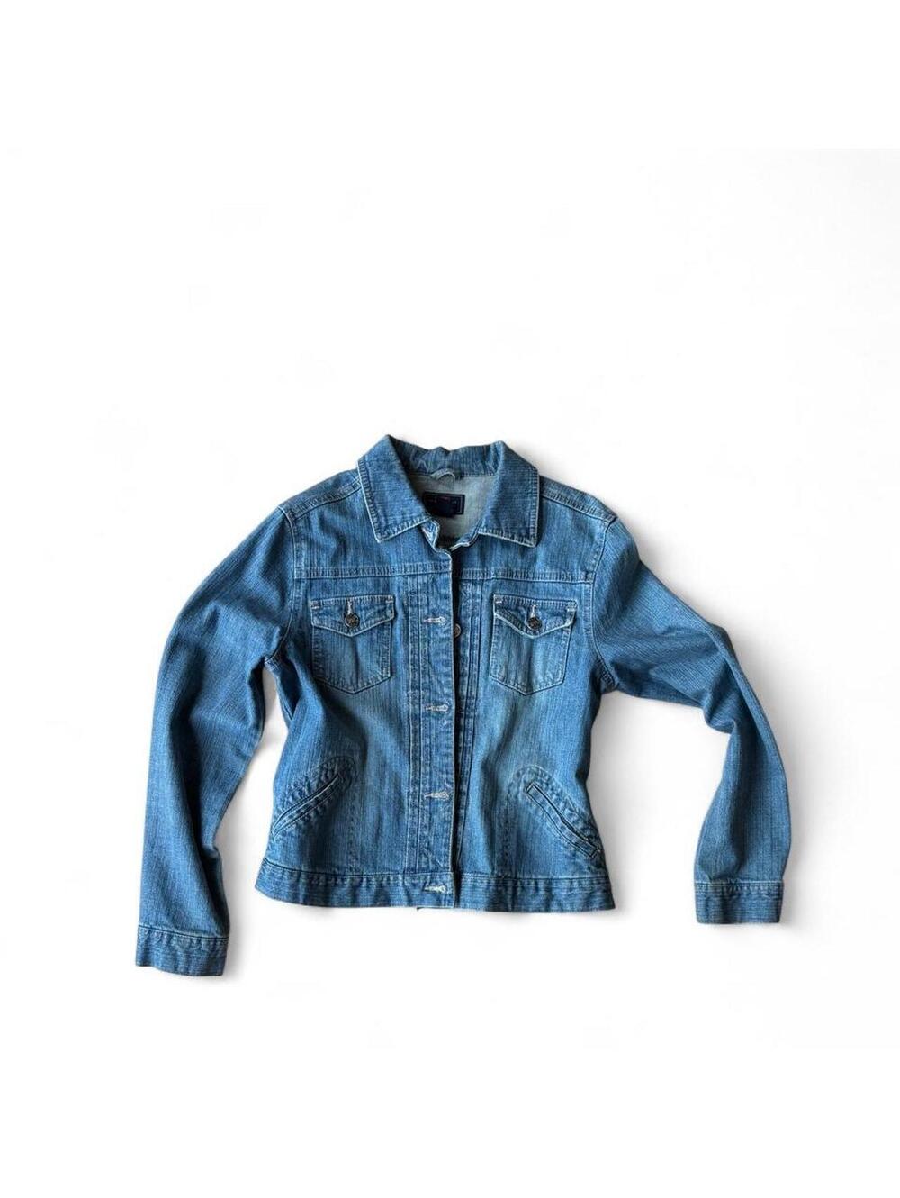 Vintage Route 66 blue denim jacket